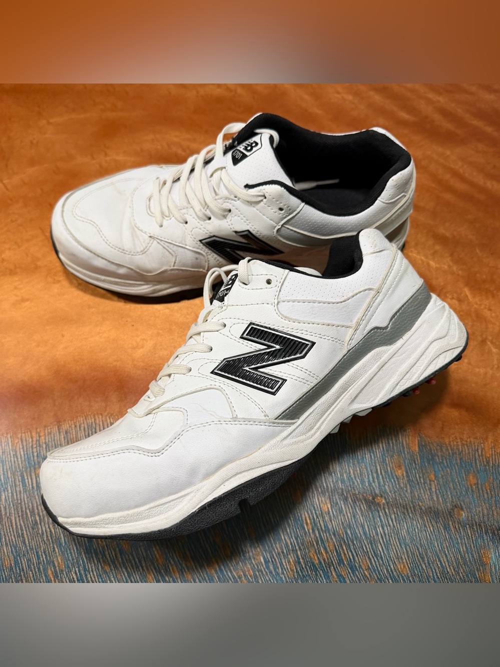 New Balance Golf 1701 White Black Athletic Sneakers size 10EE